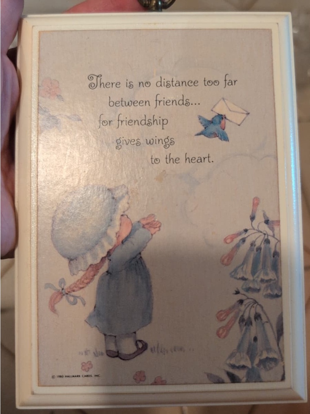 Vintage 1980 Hallmark Friendship Wall Plaque Hanging Ring Home Decor